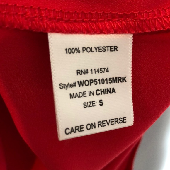 Red Quarter-sleeve Blouse - small - Picture 5 of 5